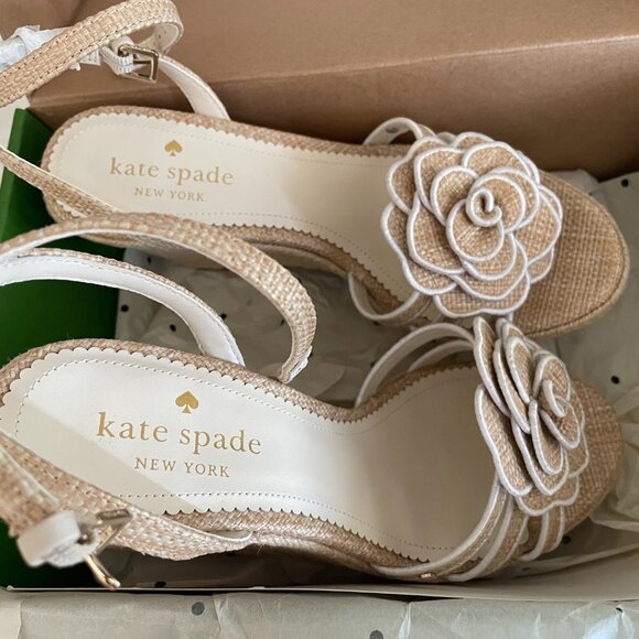 Kate Spade Espadrille Wedge Sandal 7.5 - Picture 2 of 5